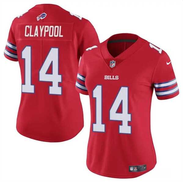 Womens Buffalo Bills #14 Chase Claypool Red Vapor Stitched Jersey Dzhi